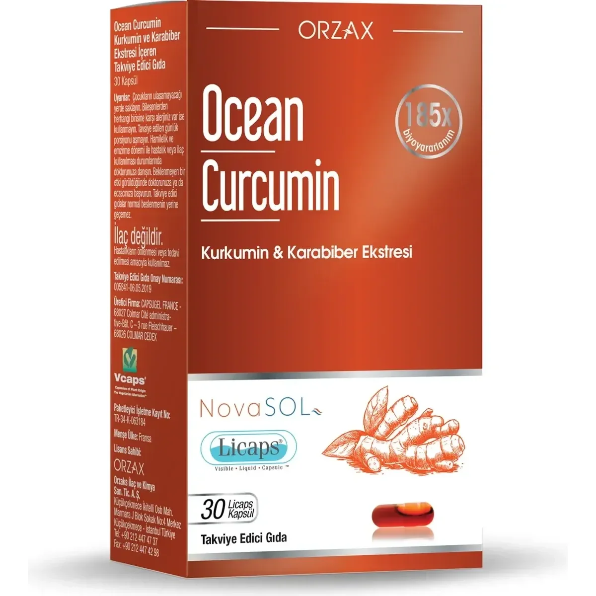 Ocean Curcumin Licaps 30 Kapsül