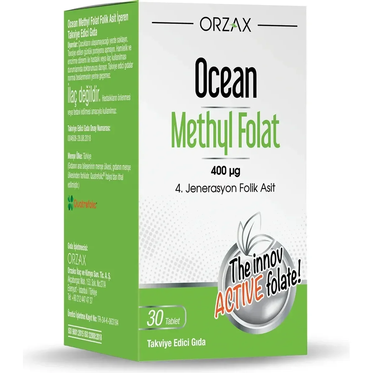 Ocean Methyl Folat 30 Tablet