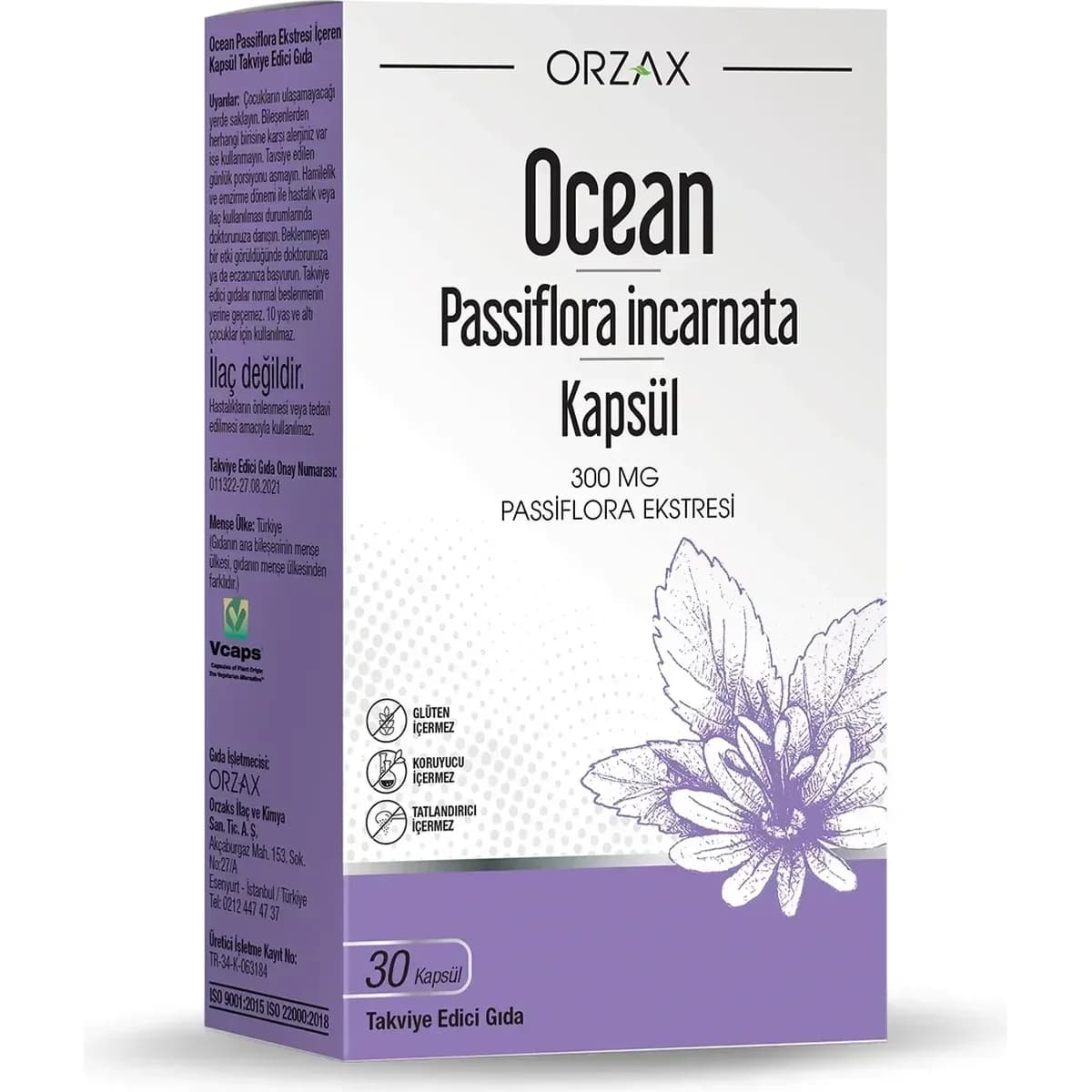 Ocean Passiflora İncarnata 300 mg 30 Kapsül