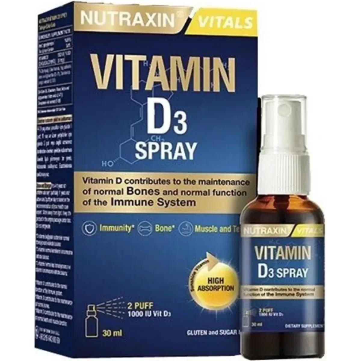 Nutraxin D3 Vitamin 1000 IU Sprey 30 ml